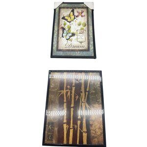 set of 2 Special Moments Wall Art Reproduction black metal frames DREAM READ